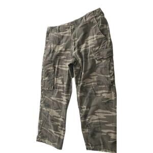 Vintage Steve & Barry's Pants Mens 38x30 Camo Cargo Pockets Y2K Baggy Wide Leg